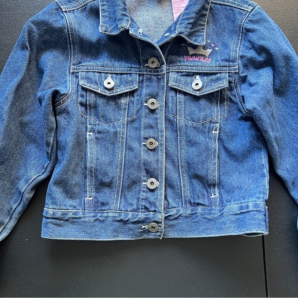 Y2K Disney Princess Girls Denim Jacket Size 7/8 Trucker Jean Jacket - Picture 3 of 14
